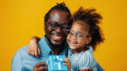 Wall Mural - The Happy Father and Daughter