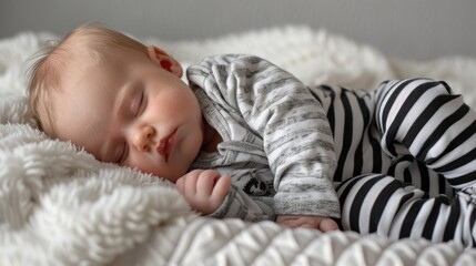 Sticker - The sleeping newborn baby