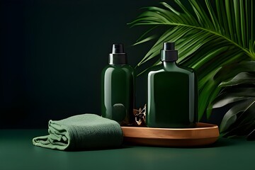 A picture of containers that can be used for cosmetic products. This was created under the green products category.