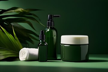 A picture of containers that can be used for cosmetic products. This was created under the green products category.