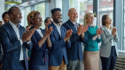 Wall Mural - The Diverse Professionals Applauding