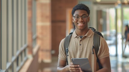 Wall Mural - The student with tablet