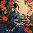 © fotoak80 - japan geisha illustration
