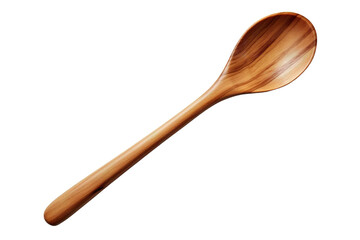 A Wooden Spoon, Ready to Stir Up Deliciousness in the Kitchen on a Clear PNG or White Background.