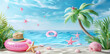 Enjoy summer holidays background Inspired by the sea in summer