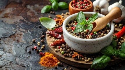 Canvas Print - Assortment of Spices and Herbs for Cooking