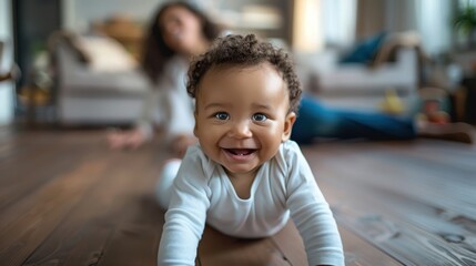 Wall Mural - The Happy Crawling Baby