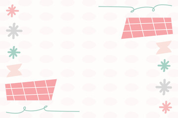 Cute doodle shape element background template
