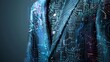 © Kittipong - A suit integrated into a digital graphic with circuit board patterns overlaying the fabric for a tech savvy aesthetic