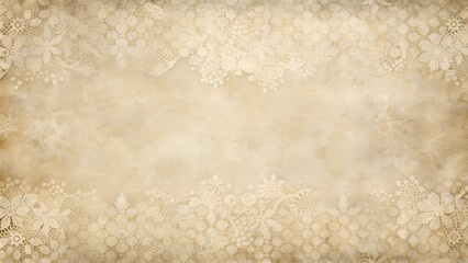 Wall Mural - old grunge with faded lace texture background paper, light color soft simple surface