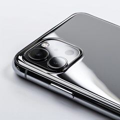 3d mobile phone, smartphone close-up, isolated on a white background. illustration for advertising p