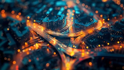 Concept of wireless network and connection technology with abstract Bangkok city background