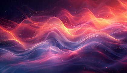 abstract colorful sound wave on dark background, vector illustration