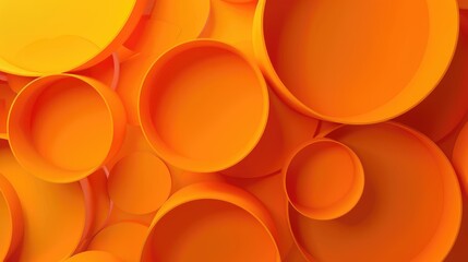 Wall Mural - Vivid orange circular shapes for backdrop