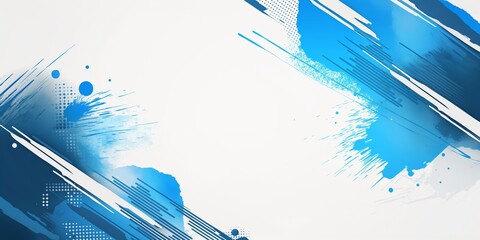 Wall Mural - blue white sporty background, speed motion design with color splash and copy space, modern minimal in cheerful and freedom energy feeling