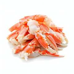 Wall Mural - tasty crab stics surimi heap isolated on white background, space for captions, png