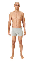 Sticker - Man in gray boxer shorts png full body mockup