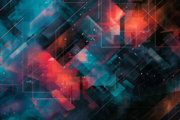 Wall Mural - close up horizontal abstract glowing colourful background
