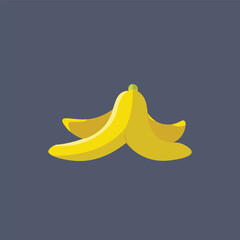 banana peel in vector design.