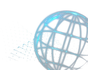 Sticker - Global network connection png transparent background