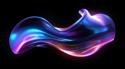 Wall Mural - Captivating Holographic Swirl Art