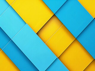 a blue and yellow squares