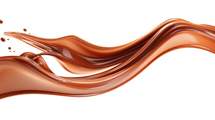 Wall Mural - rich chocolate milk abstract background on transparent isolated surface - top view for designers and