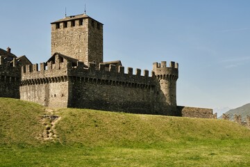 Wall Mural - Historic castle in Bellinzona city, Switzerland