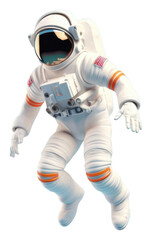 Sticker - PNG Astronaut space parachuting futuristic.