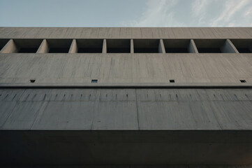 Poster - abstract concrete building detail in the city