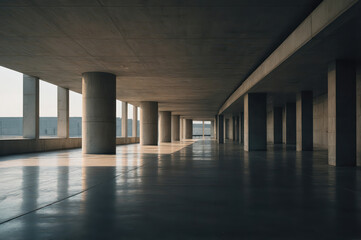 Poster - abstract concrete building detail in the city