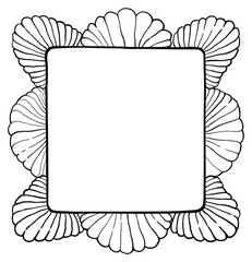 Wall Mural - PNG  Drawing sketch shape frame.