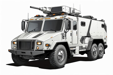 armored truck vehicle vector style