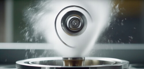 Canvas Print - A macro shot of a dishwashers spray arm