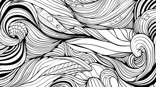 Adult colouring book page	