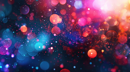 Wall Mural - vibrant festival lights background with bokeh effect