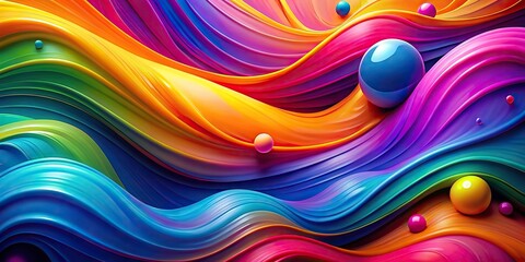 Wall Mural - Abstract colorful background with vibrant hues and fluid shapes, colorful, abstract, background, vibrant, hues, fluid, shapes