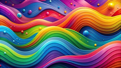 Wall Mural - Abstract background of colorful waves and blobs, waves, blobs, abstract, background, colorful, design, texture, fluid