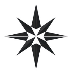 Sticker - PNG Compass symbol shape logo.