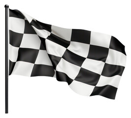 Wall Mural - PNG Black and white checkered flag wind white background patriotism.