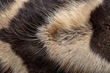 close-up of animal fur pattern and texture