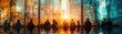 © Sunshine - Business Meeting in Modern Office with Cityscape View at Sunset