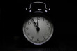 © alexkich - Vintage Alarm Clock Striking Midnight in Dark Room - Time, Nostalgia, Night, Classic, Silent