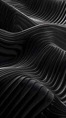 Canvas Print - Black Abstract Line Wallpaper

