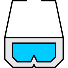 Sticker - 3d Glasses Icon