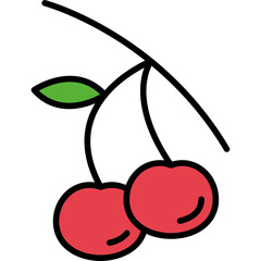 Wall Mural - Cherries Icon