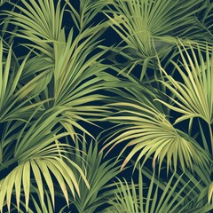 Canvas Print - Tropical leaf texture