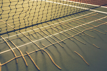 Canvas Print - A tennis court, aerial view