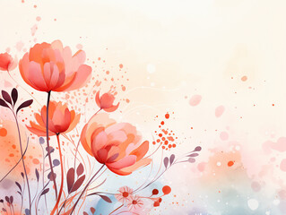 Abstract spring florl art background vector