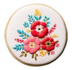 Sticker - PNG Floral art embroidery pattern.